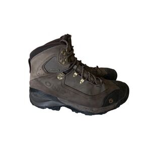 Oboz Bridger B-DRY Waterproof Hiking Boots Mens 11 Brown Leather Mid Top Trails